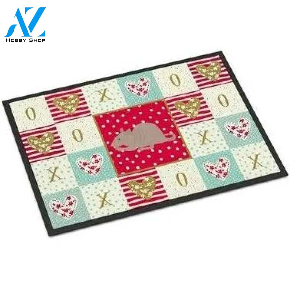Chetek Fuzz Rat Love Doormat Welcome Mat Housewarming Gift Home Decor Funny Doormat Gift For Friend Birthday Gift