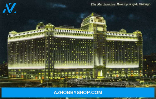 Chicago Illinois - Exterior View Of The Merchandise Mart Building At Night wall art
