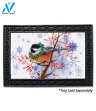 Chickadee Christmas Branch Doormat - 18" x 30"