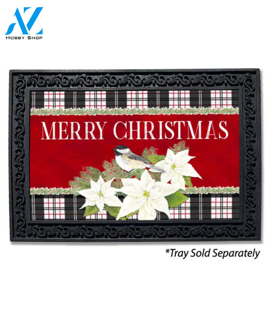 Chickadee Christmas Doormat - 18" x 30"