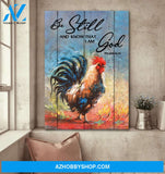 Chicken - Be still and know that I am God - Jesus Portrait Canvas Prints - Wall Art