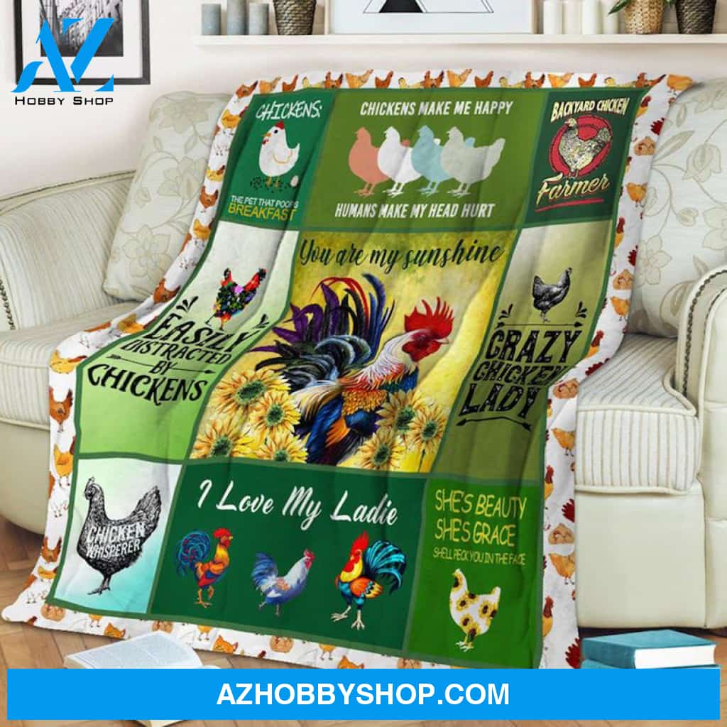 Chicken Blanket You Are My Sunshine Chickens Blankets ,Christmas Gifts, Blanket For Kid, Gift for Your Love One, Birthday Gift Home Decor Bedding Couch Sofa Soft and Comfy Cozy