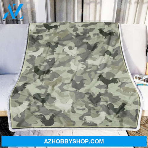 Chicken Camo Fleece Blanket