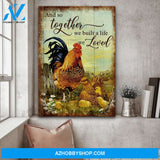 Chicken couple - And so together we built a life we loved - Couple Portrait Canvas Prints - Wall Art