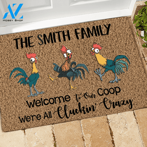 Chicken Doormat Customized Name Welcome To Our Coop | Welcome Mat | House Warming Gift