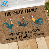 Chicken Doormat Customized Name Welcome To Our Coop | Welcome Mat | House Warming Gift