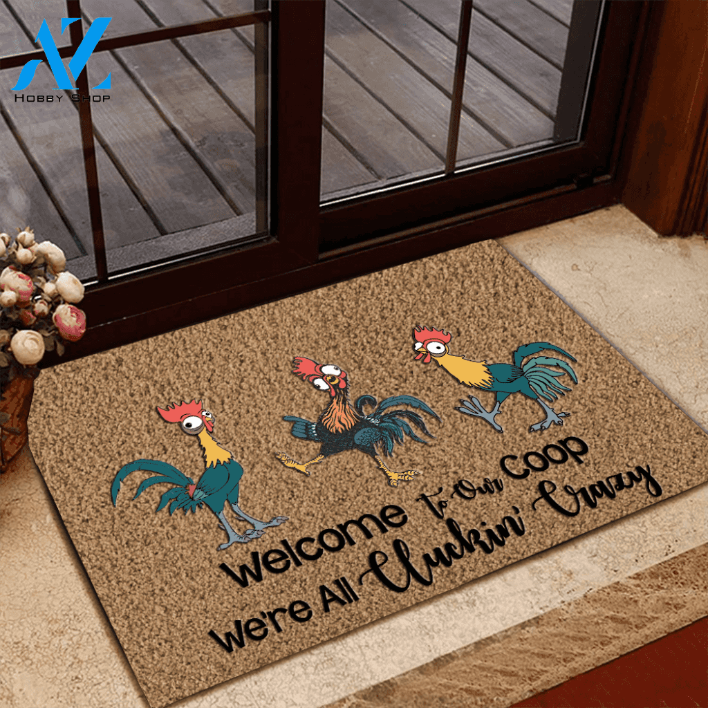 Chicken Doormat Customized Name Welcome To Our Coop | Welcome Mat | House Warming Gift