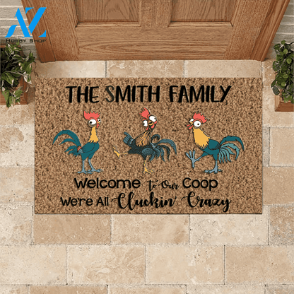 Chicken Doormat Customized Name Welcome To Our Coop | Welcome Mat | House Warming Gift