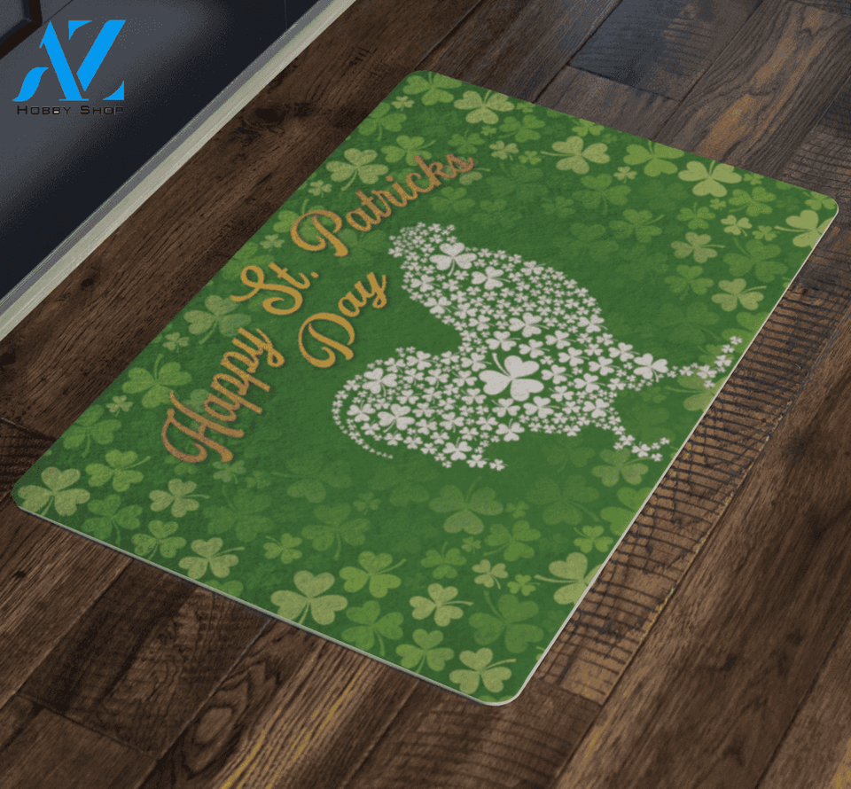 Chicken Doormat Happy St. Patrick's Day | Welcome Mat | House Warming Gift