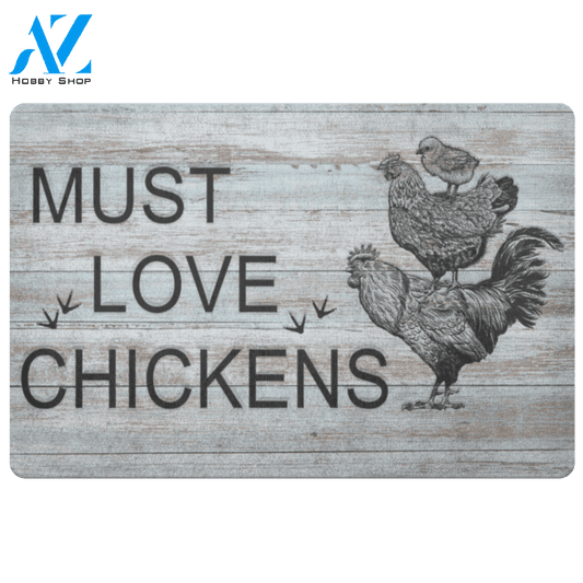 Chicken Doormat, Must Love Chickens | Welcome Mat | House Warming Gift