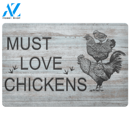 Chicken Doormat, Must Love Chickens | Welcome Mat | House Warming Gift