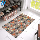 Chicken Evolution Pattern Rubber Doormat