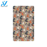Chicken Evolution Pattern Rubber Doormat