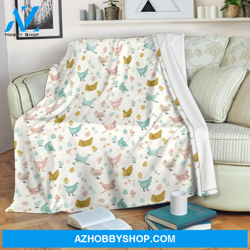 Chicken Fleece Blanket - Fleece Blanket For Chicken Lover Cute Fleece Blanket Gift Present