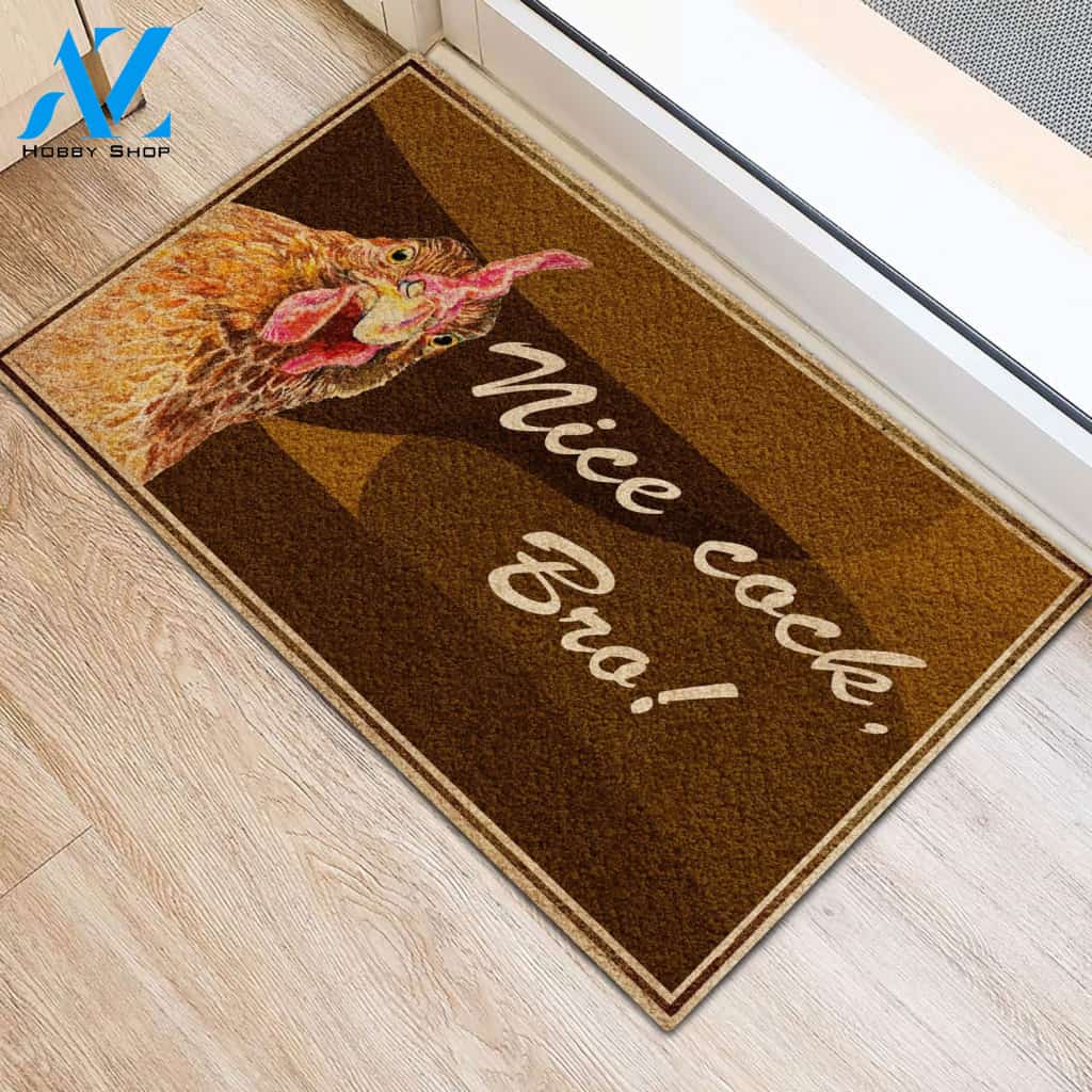 Chicken Nice Cock Doormat | Welcome Mat | House Warming Gift