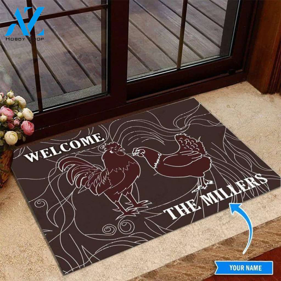 Chicken Welcome Custom Doormat | Welcome Mat | House Warming Gift