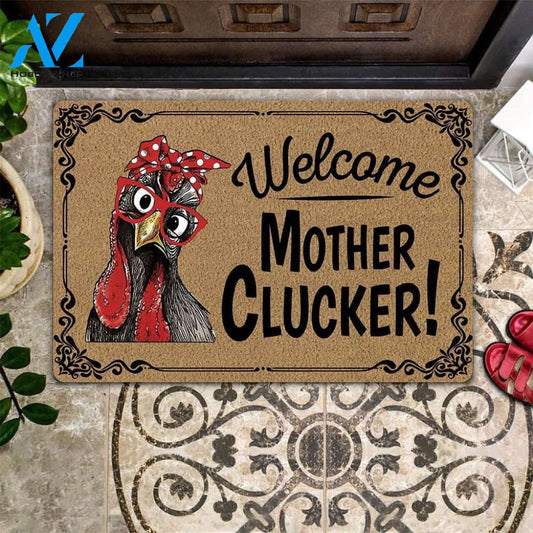 Chicken Welcome Mother Clucker Printed Doormat Home Decor