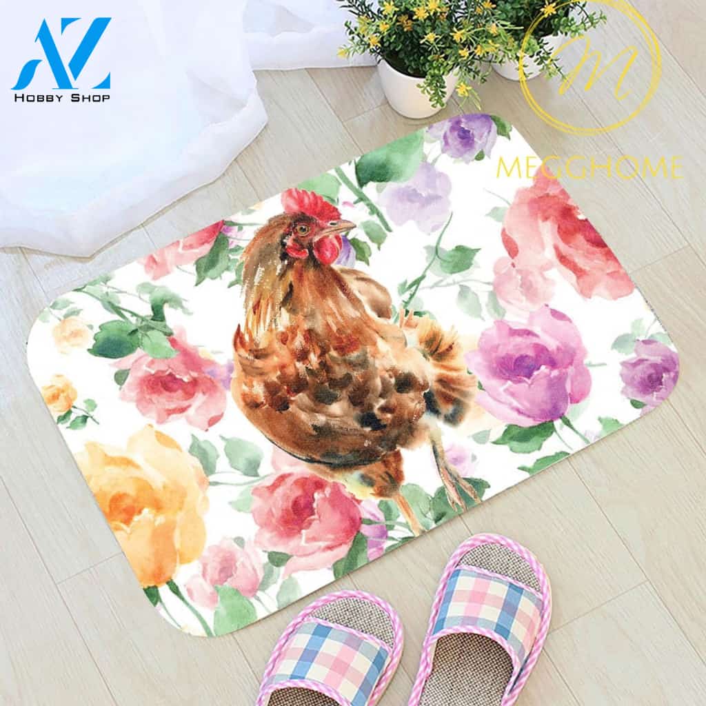 Chickens Dance in the Moonlight Doormat 3 | Welcome Mat | House Warming Gift