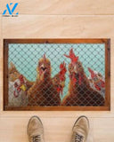 Chickens Hello People Gift For You Doormat