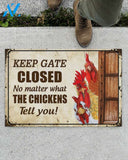 Chickens Keep Gate Closed Funny Indoor And Outdoor Doormat Gift For Chicken Home Farm Decor Warm House Gift Welcome Mat