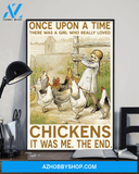 Top #140 Chickens Loves Once Upon A Time There Was A Girl Canvas Wall Art, Canvas Art Prints Unique Gifts