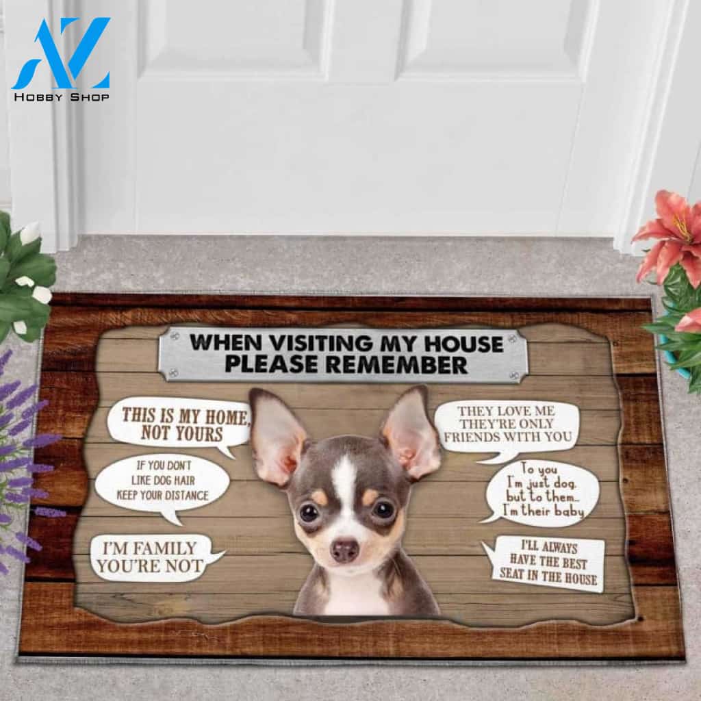 Chihuahua 3 Visiting My House Doormat