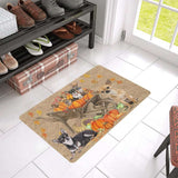 Chihuahua Dog Pumpkin Wheelbarrow Dog Lover Doormat Welcome Mat