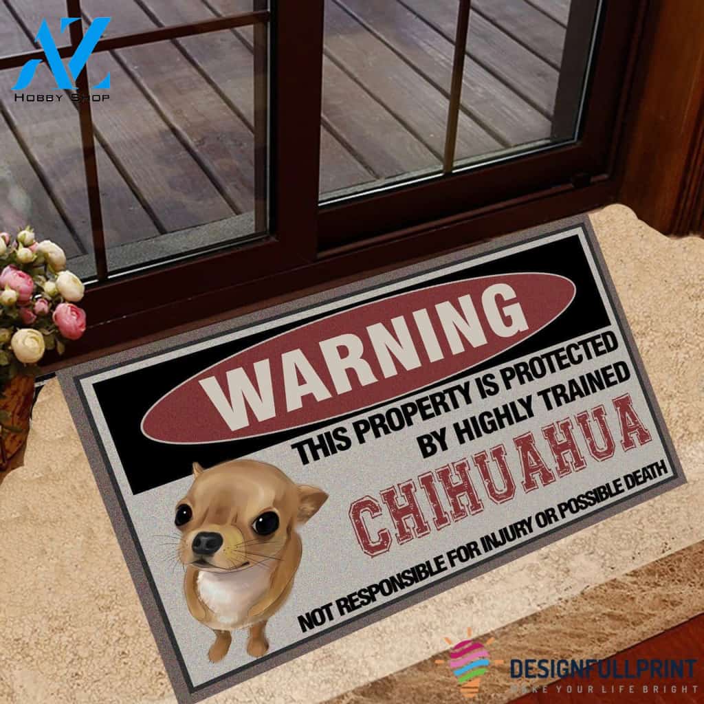 Chihuahua Doormat LH Warning Gifts For Dog Owners