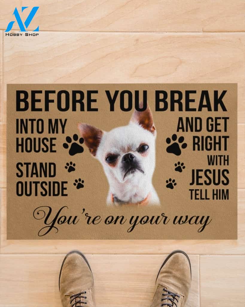 Chihuahua Easy Clean Welcome DoorMat | Felt And Rubber | DO1732