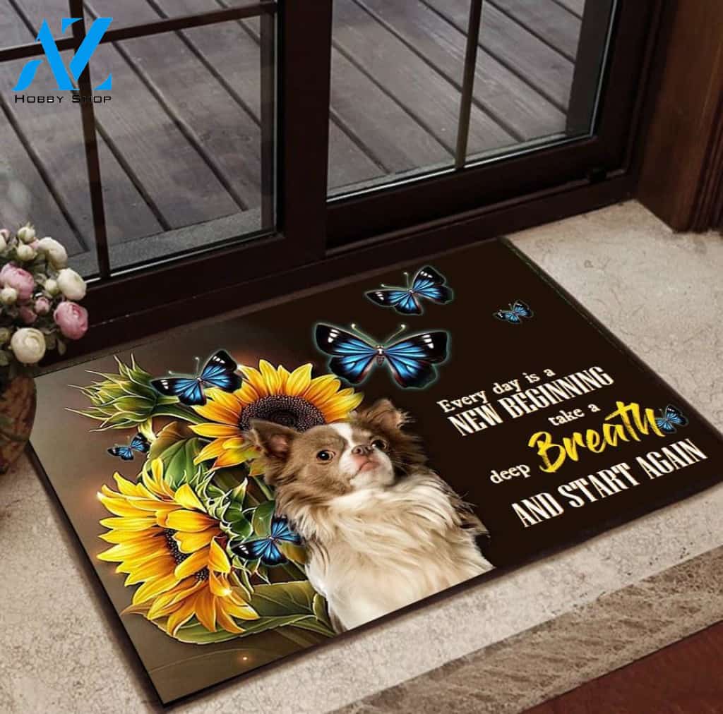 Chihuahua Every Day Is A New Beginning Doormat | Welcome Mat | House Warming Gift