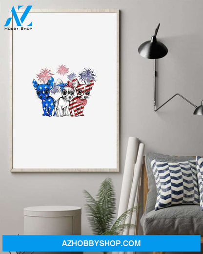 Chihuahua freedom color american poster