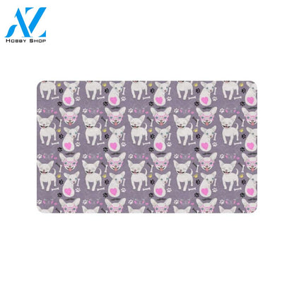 Chihuahua Happy Pattern Rubber Doormat