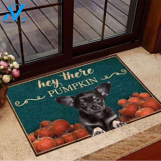 Chihuahua Hey There Pumpkin Doormat Welcome Mat Housewarming Gift Home Decor Funny Doormat Gift For Dog Lovers Gift For Friend Gift For Halloween