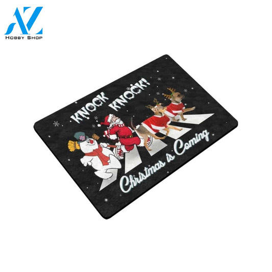 Chihuahua Knock Knock Christmas Is Coming Doormat Indoor And Outdoor Mat Entrance Rug Sweet Home Decor Housewarming Gift Gift For Friend Family Stem Feminist