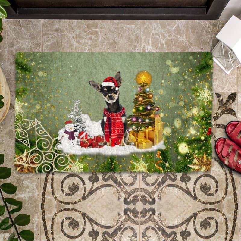 Chihuahua Merry Christmas Doormat