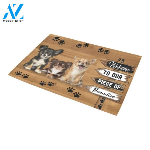 Chihuahua Peace Of Paradise Doormat Indoor And Outdoor Mat Entrance Rug Sweet Home Decor Housewarming Gift Gift For Friend Family Stem Feminist