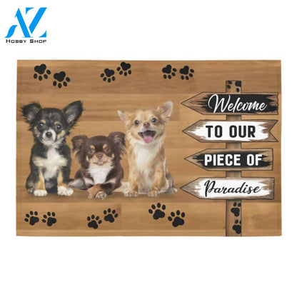 Chihuahua Peace Of Paradise Doormat Indoor And Outdoor Mat Entrance Rug Sweet Home Decor Housewarming Gift Gift For Friend Family Stem Feminist