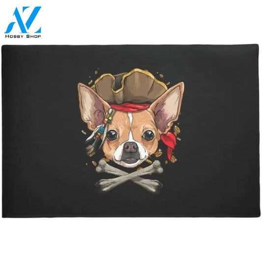 Chihuahua Pirate Dog Halloween Funny Doormat Welcome Mat Housewarming Gift Home Decor Funny Doormat Gift For Dog Lovers