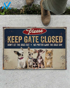 Chihuahua - Please Keep Gate Closed Doormat Welcome Mat Housewarming Gift Home Decor Funny Doormat Gift Idea For Dog Lovers