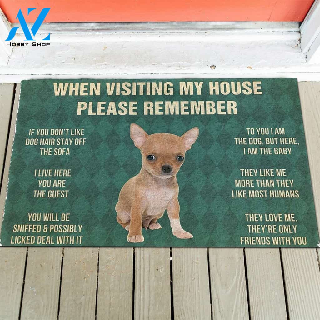 Chihuahua Puppy's Rules Doormat