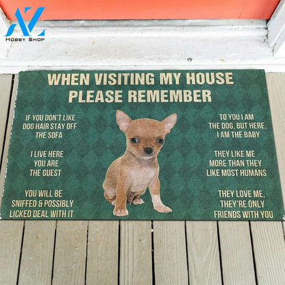 Chihuahua Puppy's Rules Doormat