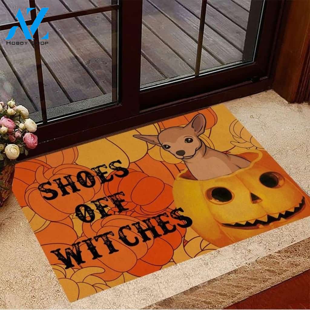 Chihuahua Shoes Off Witches Doormat Pumpkin Funny Doormat Indoor And Outdoor Doormat Warm House Gift Welcome Mat Birthday Gift For Chihuahua Lovers