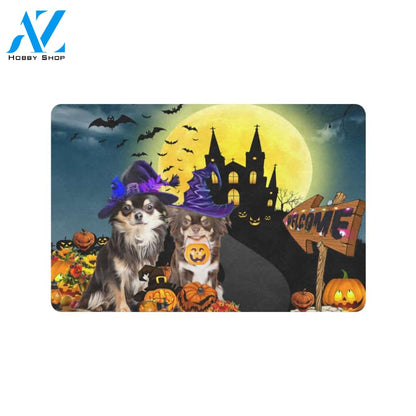 Chihuahua Welcome Halloween Indoor And Outdoor Doormat Gift For Chihuahua Dog lovers Gift For Friend & Family Home Decor Warm House Gift Welcome Mat