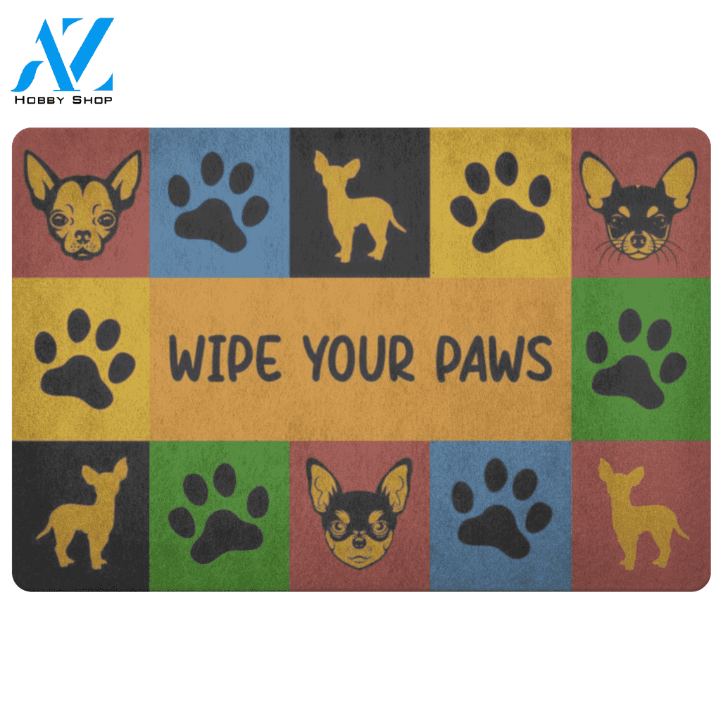 Chihuahua Wipe Your Paws Doormat | Welcome Mat | House Warming Gift
