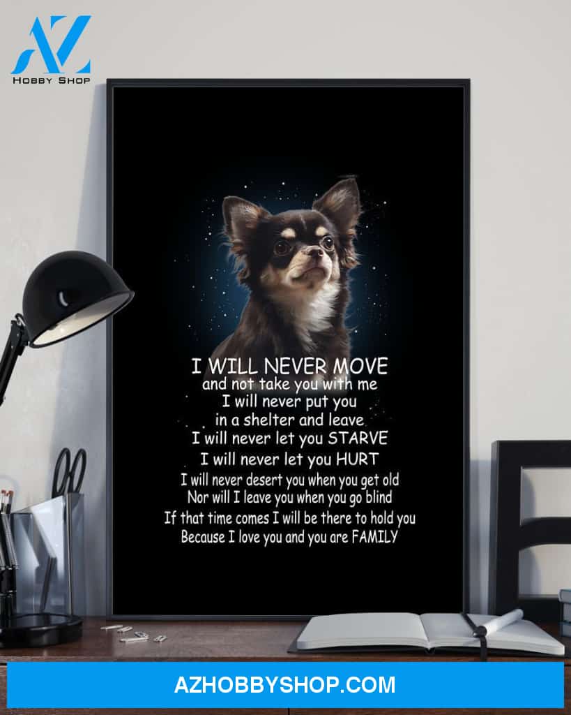 Chihuahua You Are Family Dog Mom Canvas And Poster Wall Decor Visual Art