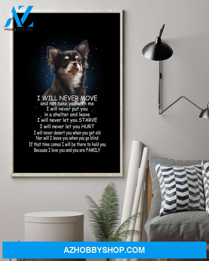 Chihuahua You Are Family Dog Mom Canvas And Poster Wall Decor Visual Art