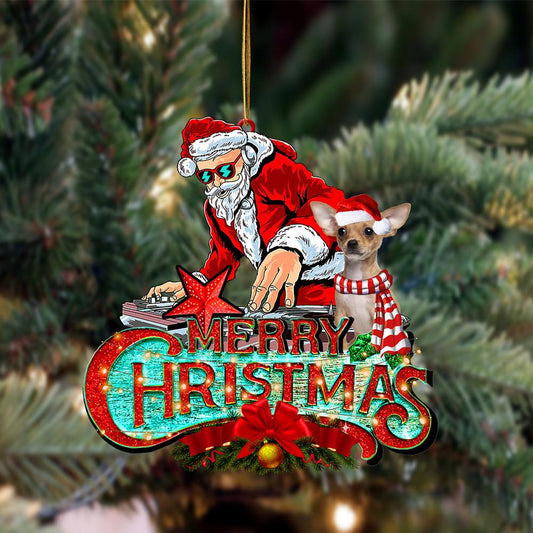 Chihuahua2-Christmas Rock Two Sided Ornament