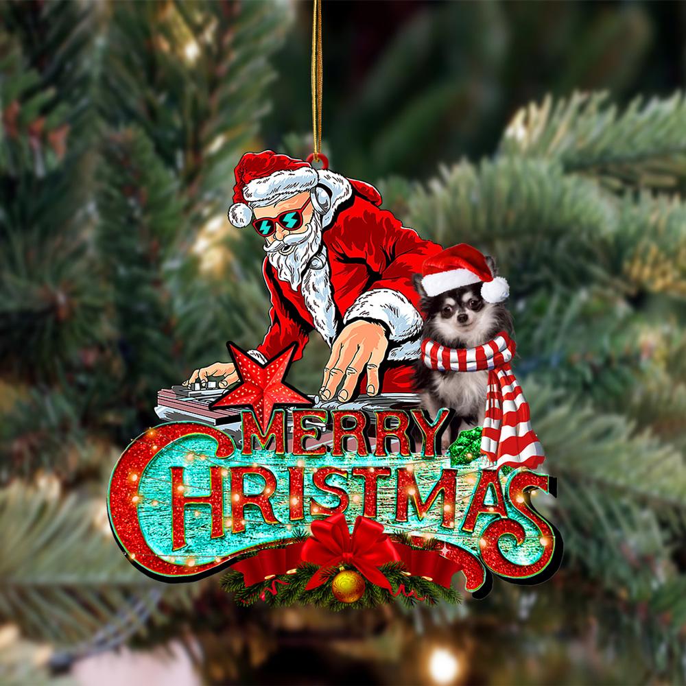 Chihuahua4-Christmas Rock Two Sided Ornament