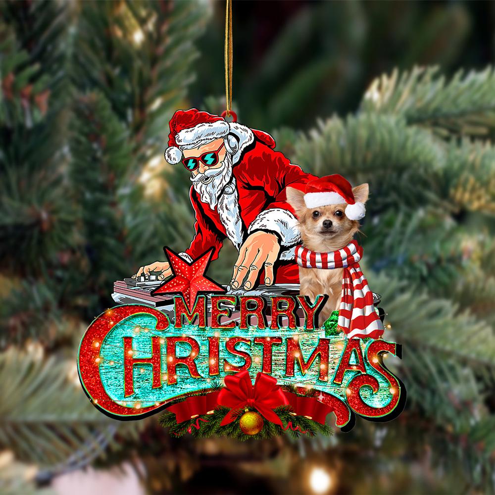 Chihuahua3-Christmas Rock Two Sided Ornament
