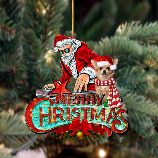 Chihuahua3-Christmas Rock Two Sided Ornament